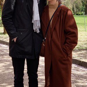 Parisian Rust Colored Wool Coat